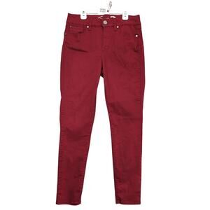 Seven7 High Rise Skinny Burgundy Jeans Women's 8 Booty-Shaper 30x28" Goth Preppy